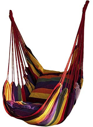 Tubayia Hamaca balancín de jardín, silla colgante, silla colgante, silla individual para adultos y niños (Swing Chair and Cushion)