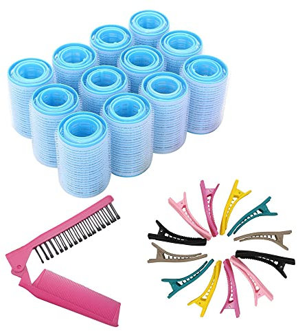 36 Stück Twist Foam Hair Roller Heatless Hair Curlers Flexible Curling Rods for Short Medium and Long Hair (Blau)