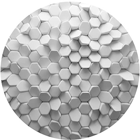 murando runde Fototapete selbstklebend 3D Effekt 140x140 cm Tapeten Wandtapete XXL Moderne Wanddeko Design Wand Dekoration Wohnzimmer Schlafzimmer Büro Flur optische Illusion Abstrakt