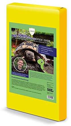Linsor Schildkröten-Erde Natürliches Schildkrötensubstrat ohne Dünger | Perfekt für Landschildkröten & Reptilien | Feinkrümelig, grabfähig & nachhaltig | 50 Liter