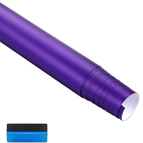NewL Pellicola adesiva in vinile per auto, senza bolle, accessorio fai da te per moto, colore viola, 30 cm x 150 cm
