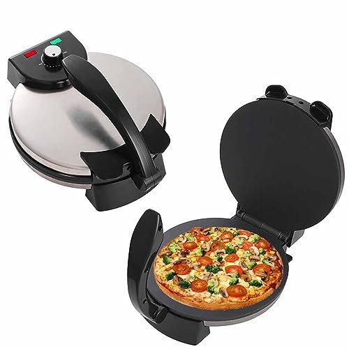 SONLED Machine à crêpes électrique, crêpière électrique antiadhésive Automatique 1800 W pour Faire des chapati, Tortilla avec indicateur LED, Machine à Petit-déjeuner Portable, Chauffage Double Face
