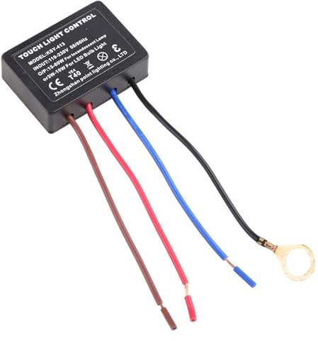 220V 3-Way Dimmer Switch Desk Lamp Control Module - Touch Dimmer Switch Adapter for Dimmable LED & Incandescent Bulbs