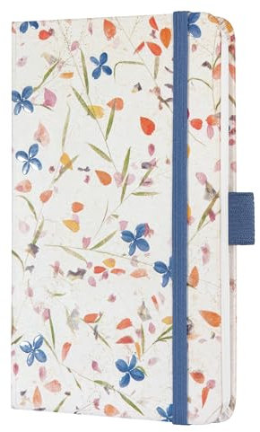 SIGEL J5306 Wochenkalender Jolie 2025, Bloom Violet, ca. A6, weiß, violett, Hardcover, Gummiband, Stiftschlaufe, Einstecktasche, 174 Seiten, vegan, aus nachhaltigem Papier, Terminplaner