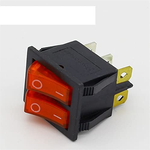 2 Stück Wippschalter Bootsschalter 6-polig mit Lampe EIN/elektronischer Schalter