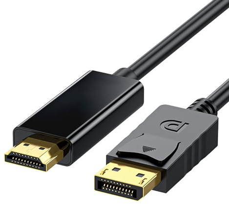 4K DisplayPort to Cable, 60Hz Adapter, PVC Soft Cord, Gold - Plated Interface, Home Entertainment, Office Meeting, 1.5m, for HD Multimedia Interface Monitors