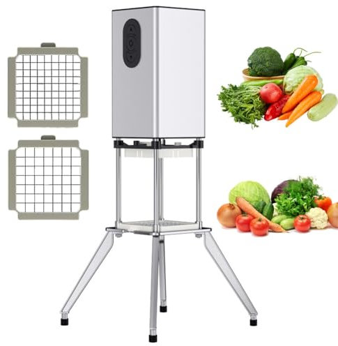 Coupe-frites vertical, machine de coupe de pommes de terre électrique commerciale avec lame de 9 mm, 12,2 mm, déchiqueteuse de pommes de terre en acier inoxydable, coupe rapide avec quatre pieds