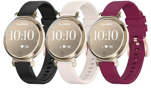 SUGARJAR Armband Kompatibel mit Garmi n Lily 2/Lily 2 Active,14MM Sport Silikon Armband für Damen Herren