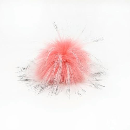 ROCILA 1 Stück 15 cm Kunstfuchspelz, Flauschiger Pompom-Ball, Farbenmix für Hüte, Charms, Accessoires, Knopf, Kindermützen, abnehmbare Strickmütze für Frauen