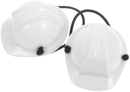 COLLBATH Miniatur Bauhelm Für Haustiere Mit Verstellbarem Federseil Leichter Kunststoff Schutzhelm Kompakte Größe Kopfschutz Und Partyzubehör Für Baustellen Und Spielzeug