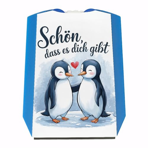 speecheese Pinguine mit Herz Parkscheibe - Schön, DASS es Dich gibt Lustiges Valentinsgeschenk für Autofahrer mit Spruch