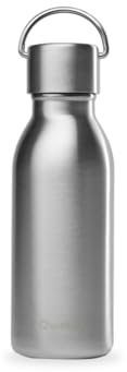Qwetch - Bouteille Isotherme Active Inox Brossé 350ml - Gourde avec Anse Inox Recyclé - 24h Froid et 12h Chaud - Etanche & Compacte