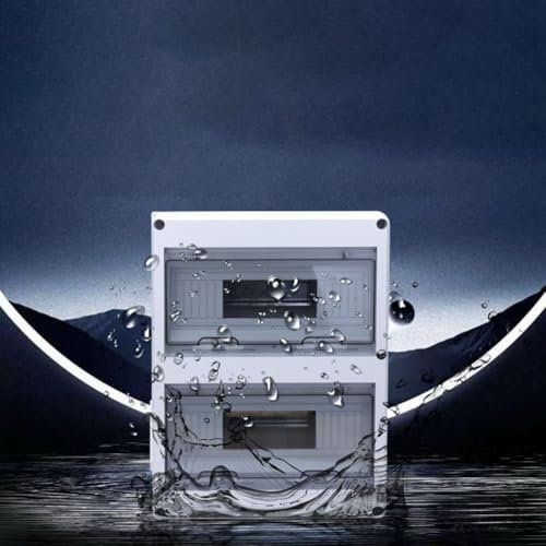 24 Way Distribution Box, IP65 Waterproof Dustproof Circuit Breaker Distribution Box For Workshops Garage Caravan Outsaid Buildings, 37 * 27.5 * 11CM