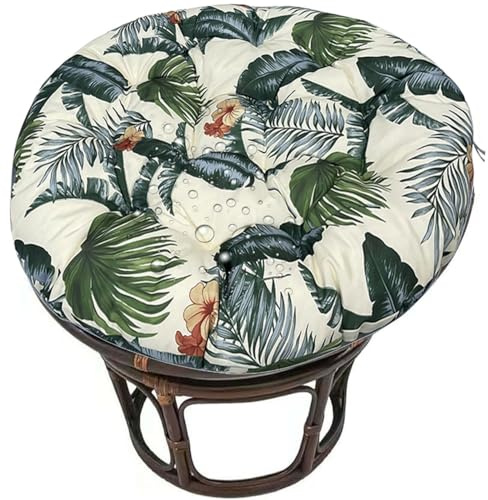 JORTUIO Wasserdicht Sitzkissen Rundes Papasansessel Kissen Hängesessel Bodenkissen Kissen für Schwenksessel, Korbsessel Outdoor/Indoor Gartenmöbel Sitzauflage Auflage(Color 2,120x120cm)
