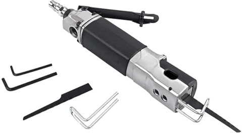 pneumatica alternativa, corpo in lega di alluminio a 650 g leggero, basso rumore, bassa vibrazione per tagliare piastre metalliche, alluminio, plastica, fibra di vetro in officina