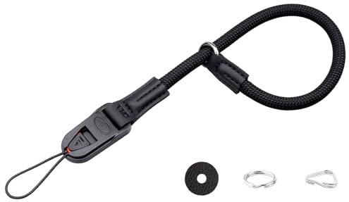 VKO Quick Release Camera Wrist Strap for Photographers Rope Hand Strap for Compact SLR DSLR Mirrorless Cameras-Black