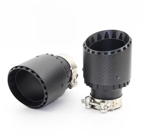 Endrohr Automobil Universal Carbon Fiber Tail Throat Aluminium Legierung Schalldämpfer Schwarz Rad Single Twill Matte Auspuff Düse Spitze Endschalldämpfer Auspuffendrohr(51mm-89mm)