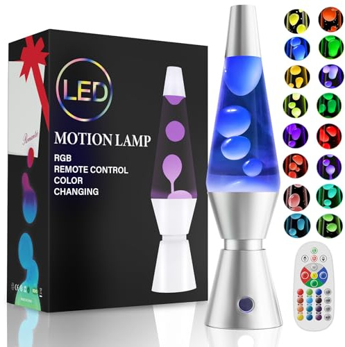 Lámpara de Lava AONESY, Lámparas de Lava para Alivio del Estrés y Relajación, Lámpara Retro para Decoración del Hogar, Lámpara de Lava Grande con Cambio de 17 Colores y Control Remoto para Adultos y