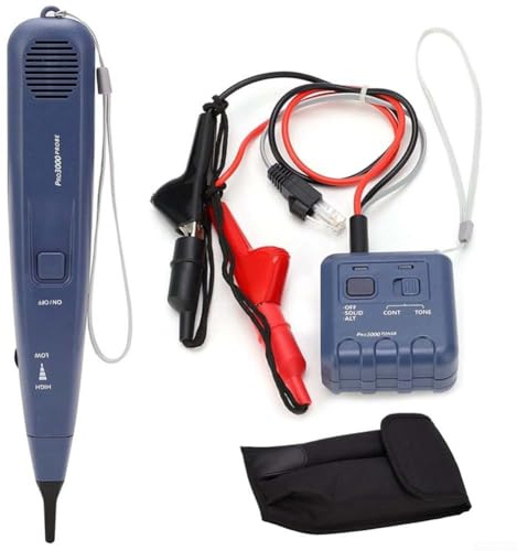 for Pro3000 Tongenerator und Sonden-Set, 5-Tone SmartTone Leitungssucher für Kabel- und Drahterkennung, kompatibel mit 3,5-mm-Kopfhörern, Blau