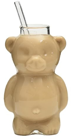 Zunetsutock Bicchiere da caffè espresso – Orso 300 ml – Bottiglia ergonomica per bevande calde e fredde | Divertente design antiscivolo per gli, ufficio, bar, colazione, tè