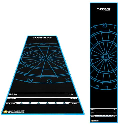Turnart Dart Matte Dart Teppich Dartpfeile Dartpfeile Zubehör für Dartscheibe Dartmatte für Steeldart Dartteppich mit Abwurflinie