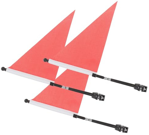 WEKAMOS Bandera para Manillar de Bicicleta Infantil 3 Unidades, Banderín Triangular Resistente al Viento, Decoración Portátil para Ciclismo y Seguridad en Triciclos y Bicicletas