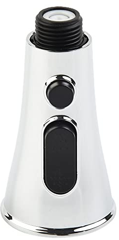 NINMORTH Soffione doccia estraibile da cucina con uscita acqua a due stadi, struttura in ABS, finitura cromata/spazzolata/nero opaco, interfaccia standard per lavello a 4 punti