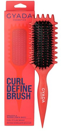 GYADA Cosmetics Curl Define Brush, Spazzola Modellante per Capelli Ricci, Setole in Nylon, Adatta per lo Styling, Dona Definizione, Azione Anticrespo, 1 pezzo