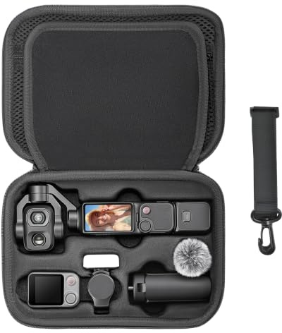 STARTRC PHOTO Carrying Bag for DJI Osmo Pocket 4P | PU Shell, Shockproof, Shoulder Strap, Fits Pocket 4 Gimbal Lock, Mini Tripod, Mic Transmitter, Fill Light, ND Filter Pocket