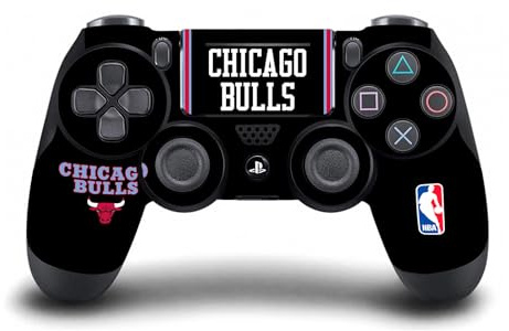 Head Case Designs Officially Licensed NBA Black City Design Chicago Bulls Logo Vinyl Sticker Gaming Skin Decal Cover Compatible With Sony PlayStation 4 PS4 DualShock 4 Controller