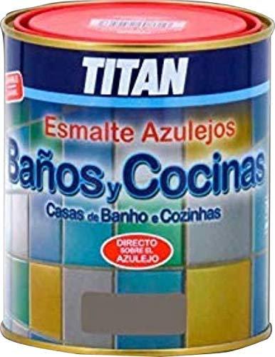 Pintura para azulejos baños y cocinas Titan - 750 mL, Gris Piedra 1409