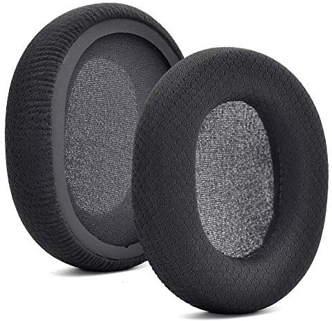 Arctis 3/5 / 7/9 Remplacement Tissu Noir Coussinets d'oreille Compatible avec SteelSeries Arctis 3 / Arctis 5 / Arctis 7 Arctis 9 / arctis 1 / Arctis Pro Lossless Casque de Jeu sans Fil