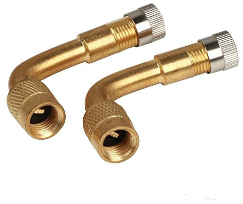Acquista Allamazing valvola Stelo Estensione 90 Gradi Pneumatici ad Angolo Schrader valvola Adattatore Set di 2
