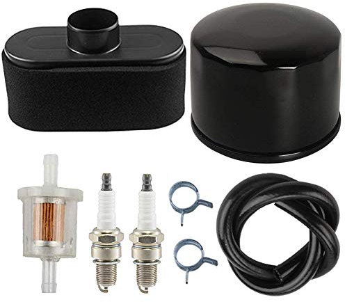 Carkio Filtre à air, filtre à huile, filtre à carburant, bougie d'allumage de remplacement pour Kawasaki FR651V FR691V FR730V FS481V FS541V FS600V FS651V FS691V FS730V Moteur 4 temps
