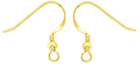 NaturSchatulle Ohrringe Ohrhaken Rohlinge Gold 100% Sterling Silber 925 I 5 Paar DIY Ohrhänger Schmuck Selber Basteln Fischhaken Schmuckherstellung