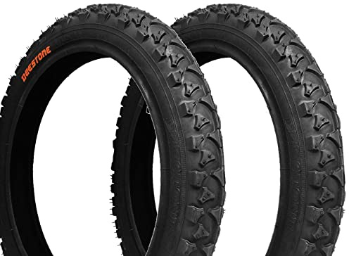 ECOVELO 2 cubiertas negras 14 x 1,75 (47-254) para bicicleta de montaña infantil | Neumáticos de carretera negros para bicicleta MTB