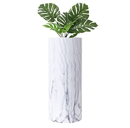 wuuhoo® Pflanzkübel Lily in weißer Marmoroptik - wetterfeste Bodenvase aus Fiberglas, Blumenkübel wetterfest für Innen & Außen mit Pflanzeinsatz, Pflanzentopf - 120 cm