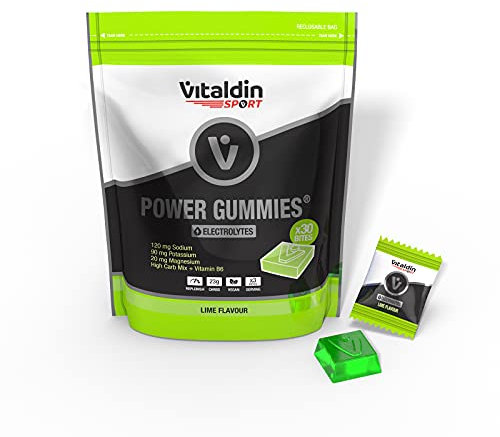 VITALDIN SPORT Power Gummies Electrolytes – Doypack de 30 Bites de gominola – Sabor lima