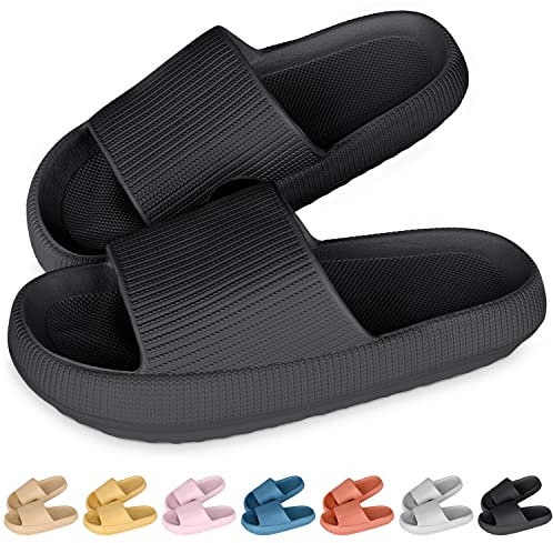 DOUUCO Cozislides Original Slippers Damen Herren Cloudyzz Schlappen Cosify Wolkenschuhe Airfoot Hausschuhe Badeschlappen Gummi Rutschfeste Pantoletten Offener Zehentranner Sandalen Damen Sommer