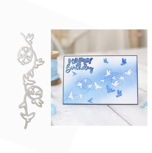 Sredwtk Vogel Stanzschablonen Cutting Dies Metall Prägeschablone Stanzformen Schablonen für Scrapbooking DIY Grußkarten zum Geburtstag Einladung zur Einschulung Kinderkarten usw