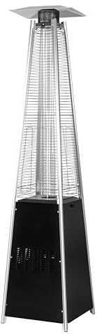 Nuu Garden 48.000 BTU - Stufa a propano per esterni, con tubo di vetro, colore: nero