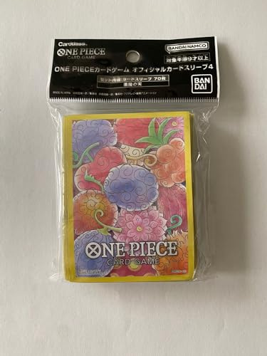 One Piece Card Game - 70 Schutzhüllen - Sleeves - Teufelsfrucht/Devilfruit Motiv - Originalverpackt - Offziell für One Piece TCG mit LMS Trading Grußkarte