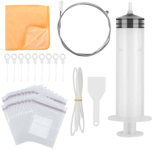 35 Stück Kühlschrank Reinigungsset, Kühlschrank Reiniger, Kühlschrank Abfluss Reinigung, Spritzen ReinigungsbüRste, Kühlschrank-Abflussloch, Ablaufloch Reinigungsset, Kühlschrank Abtauhilfe