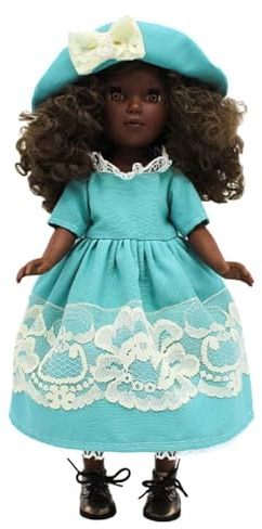 FOLK Pepa's Original Craft docka 41 cm. Mulatta Vidal Rojas Dolls kollektion med fräknar och vanlig klänning. Tillverkad i Spanien.
