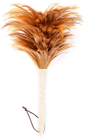 Lkw Ogechi Plumero de Plumas con Mango, Decoración del Hogar Herramienta de Eliminación de Polvo Plumero, Plumero de Plumas Duradero y Fácil de Limpiar de Primera Calidad con Plumas súper Suaves