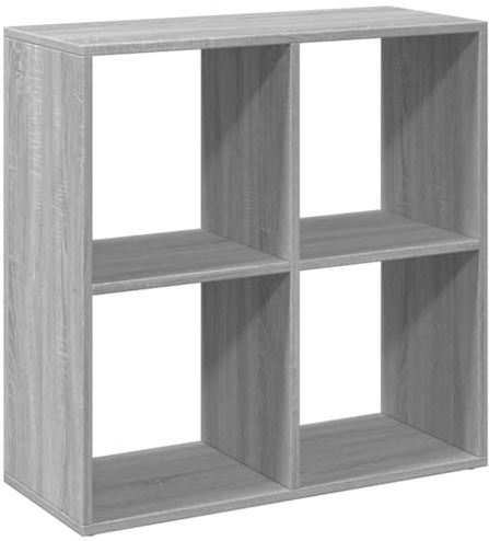 vidaXL Raumteiler-Bücherregal Grau Sonoma 69,5x29x69,5 cm