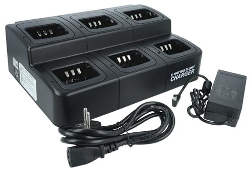 vhbw Chargeur 6 Compartiments Compatible avec Kenwood TK-3206