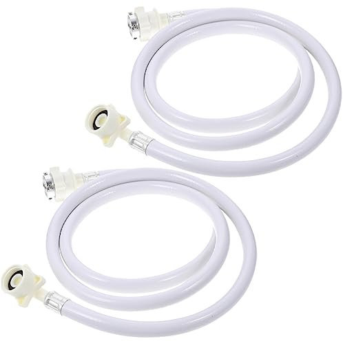 DOITOOL 2pcs Washing Machine Hoses Extension Inlet Hose for Automatic Washer PVC Stainless Steel Leakproof