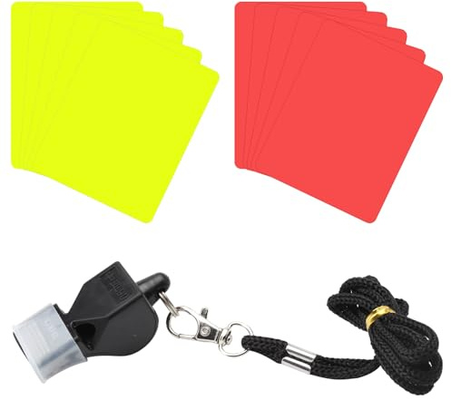 APOMOONS 10 Pezzi Carta Arbitro Calcio, Carta Gialla e Rossa Calcio Arbitri, Carta Rossa e Gialla del Calcio, Strumento Arbitro per Partite di Calcio per Competizione