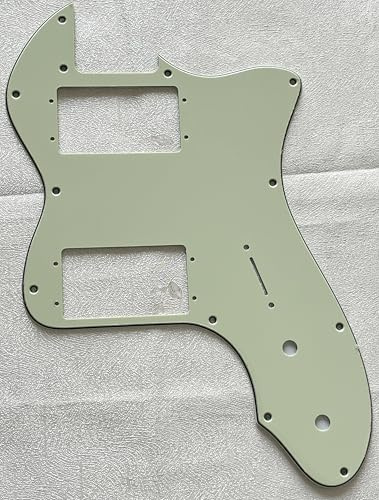 Plektrumschutz für Fender '72 Telecaster Thinline Style Gitarre Pickguard Schlagbrett Schlagplatte (3-lagig, Vintage-Grün)